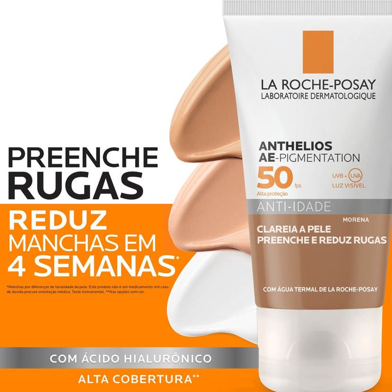 Protetor Solar anti-idade La Roche Posay - Anthelios Ae-Pigmentation FPS50 Morena