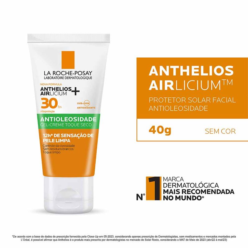 Protetor Solar Facial Antioleosidade La Roche Posay Anthelios Airlicium+ FPS30 40g