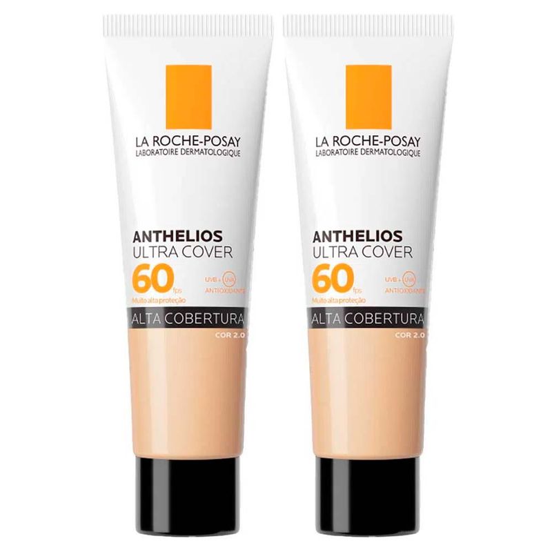 La Roche-Posay Anthelios Ultra Cover Kit com 2 Unidades – Protetor Solar Facial Com Cor FPS60 – 30g Kit