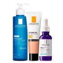 La Roche-Posay Kit - Gel de Limpeza + Sérum Antimanchas + Protetor Solar FPS60 Cor 3.0 para Rejuvenescimento Facial