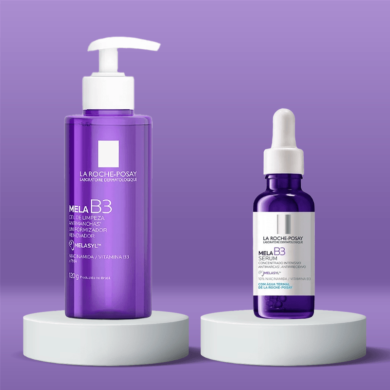 La Roche-Posay MelaB3 Kit - Sérum Facial Clareador + Gel de Limpeza Antimanchas Kit