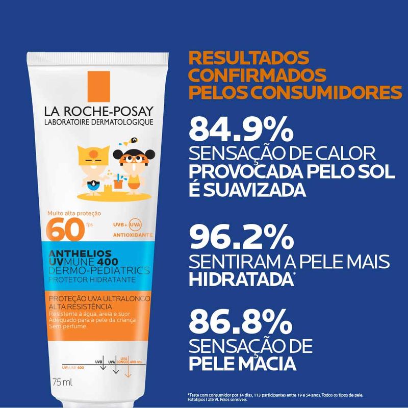 Protetor Solar Hidratante Infantil La Roche-Posay Anthelios UVMune 400 Dermo-Pediatrics FPS60 75ml